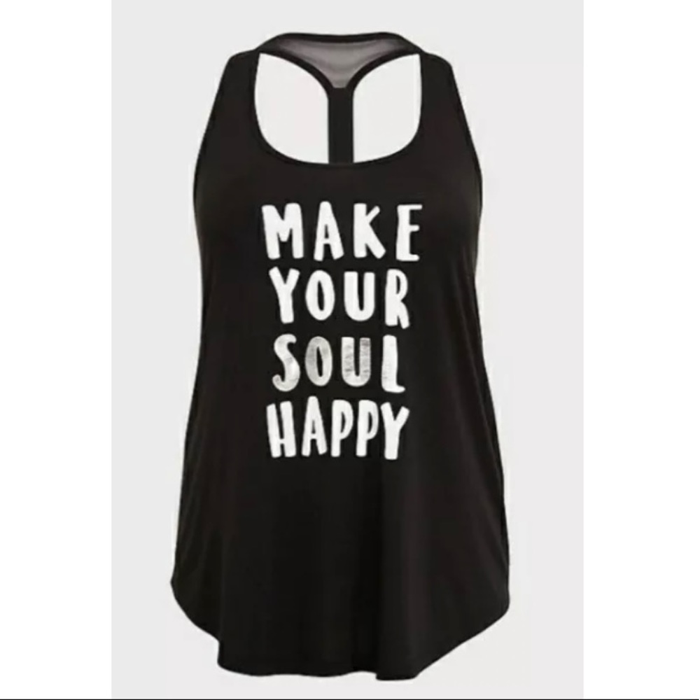 Torrid Size 3 BLACK RACERBACK WICKING ACTIVE TANK
